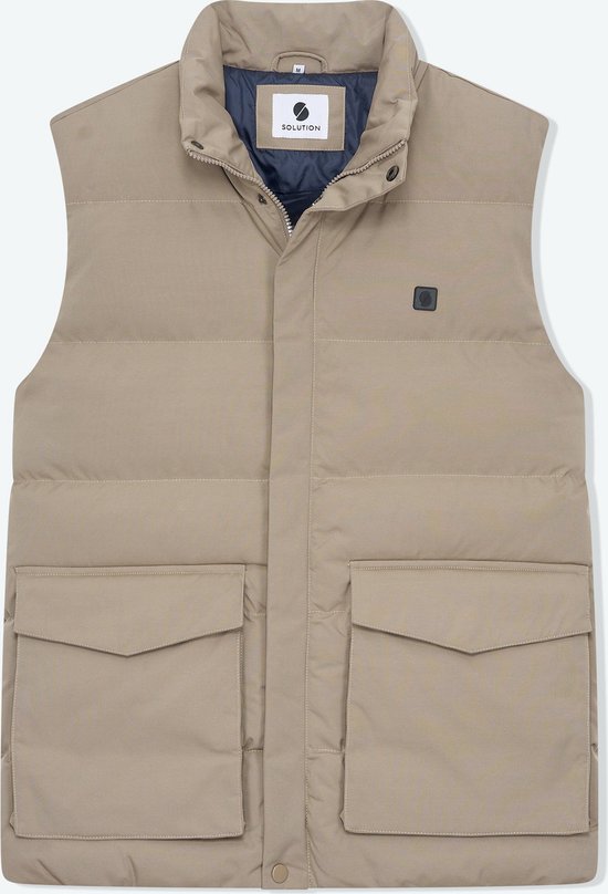 IQYU Mannen Fleece Vest Mannelijke Casual Plaid Mouwloze Vesten Mode Gilet Met Quilten En Rits Zakken Rits Stand Kraag Tops Trui Vest Reizen Cargo Outdoor Licht Werk Jas Jas, Blauw, XL