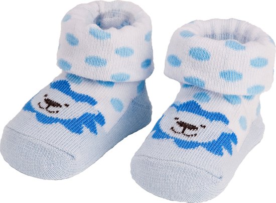 BRUBAKER 4 Paar Babysokken voor Jongens 0-12 Maanden - Babyshower - Cadeau - Baby Geschenkset voor Pasgeborenen in Geschenkverpakking met Strik - Dierensokken — afbeelding 5
