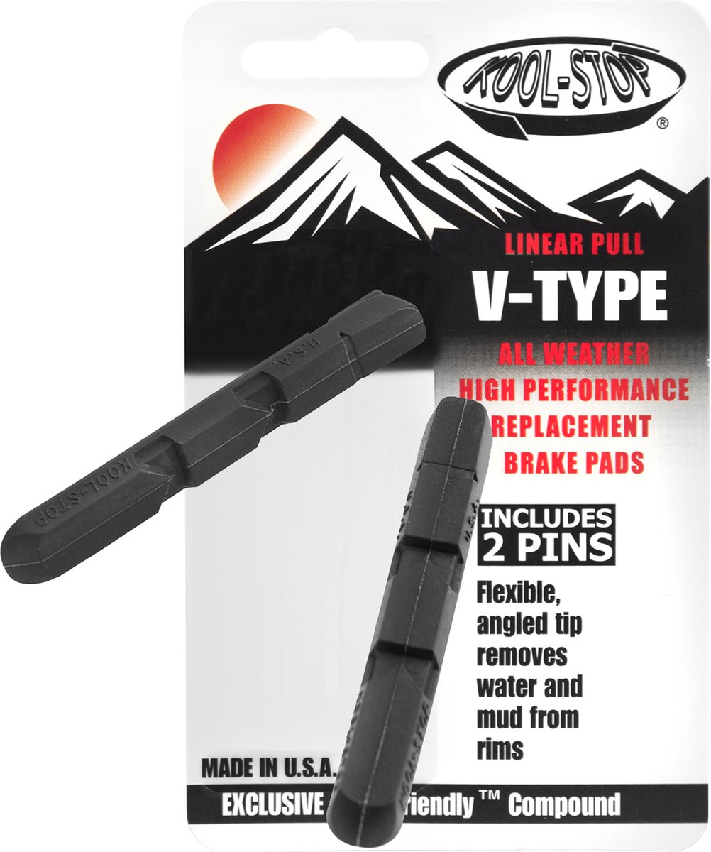 Kool Stop remblok Linear Pull V-Type - Uitvoering zwart, standaard