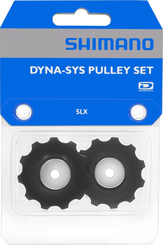 Shimano Dyna-Sys Pulley Set SLX in blauw-grijze verpakking.