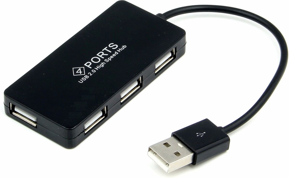 Répartiteur USB - Hub USB - 4 ports - USB 3.0 - 5G - Zwart