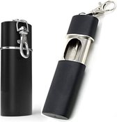 Draagbare Asbak Sleutelhanger Zwart - Pocket Asbak - Portable asbak - Asbak voor sleutelbos - Makkelijk mee te nemen buiten - Hanger asbak