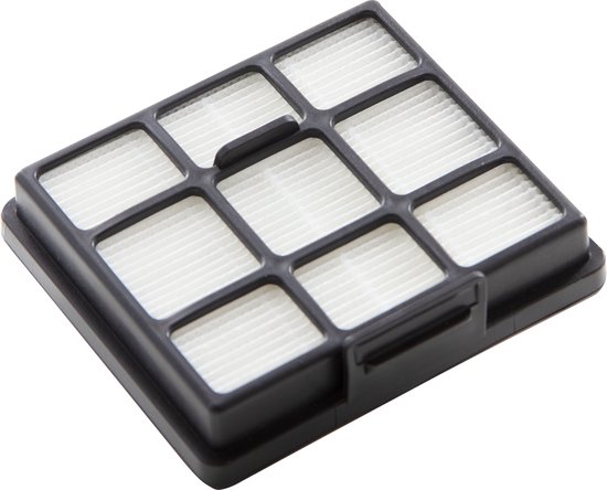Vierkant zwart filter met negen vakjes voor fijnstof.