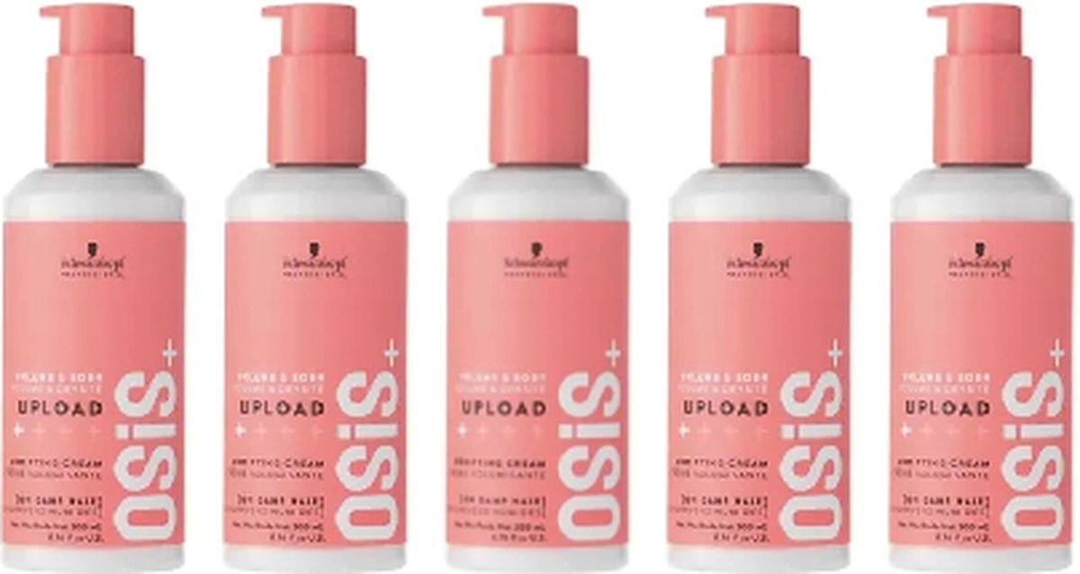 5x Schwarzkopf Osis Upload Styling Creme 200ml