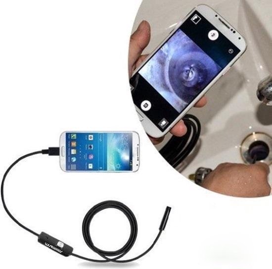 Premium endoscoop camera voor android - inspectiecamera - camera - telefoon - moeilijk bereikbare plekken - 2 meter