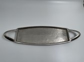 Colmore schaal met handvaten nikkel aluminium 51 x 15 x 3 cm