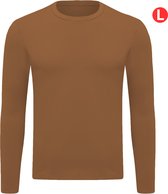 Livano Thermokleding - Thermoshirt - Thermo - Voor Heren - Shirt - Bruin - Maat L