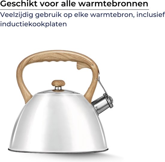 Klausberg KB-7264 fluitketel – 3L – rvs – alle warmtebronnen – Drogisterij Plus – Verzorging & Gemak