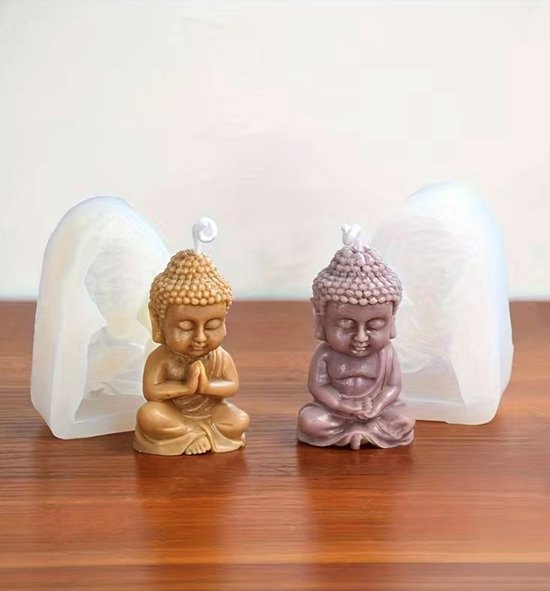 Boeddha kaarsenmal - siliconen mal - kaarsen maken - gips gieten - bakken - mal - zeep maken