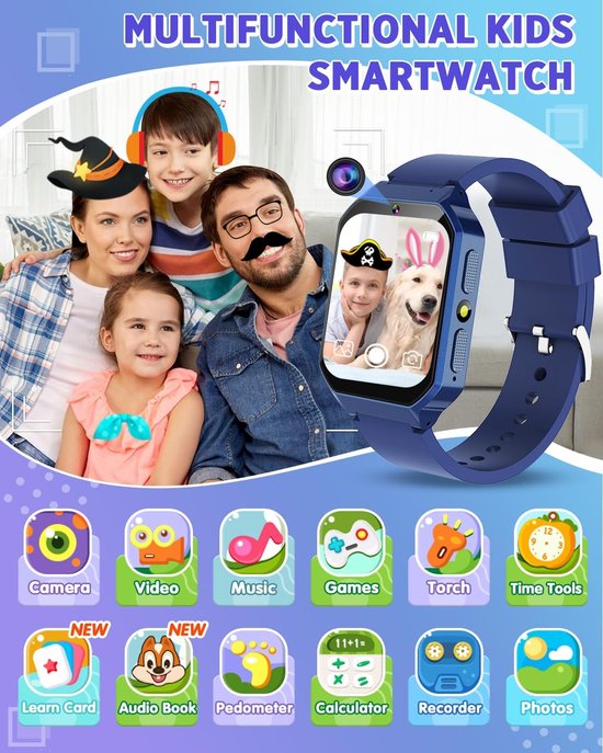Kiddowz Smartwatch enfants - Montre enfant - 5 à 12 ans - avec