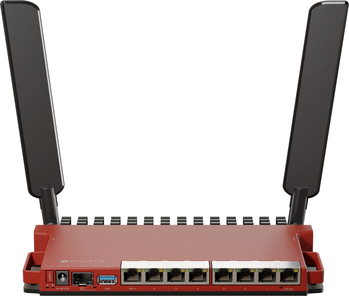 Mikrotik L009UiGS-2HaxD-IN draadloze router Gigabit Ethernet Single-band (2.4 GHz) Rood