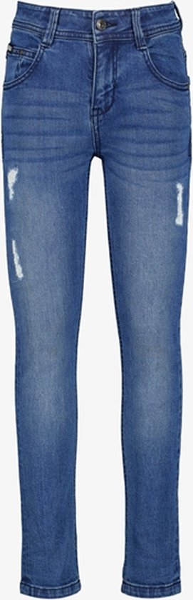Unsigned jongens jeans met slijtage details - Blauw - Maat 158