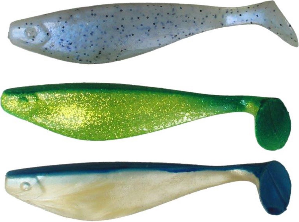 3x Shad 15cm - 6 inch assortiment A in diverse kleuren uit Amerika | bol