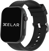 Xelar Slim - Smartwatch - Heren & Dames - Horloge - Bellen - Hartslagmeter, Saturatiemeter & Bloeddrukmeter - Kcal Teller - HD Touch Screen - Geschikt voor iOS & Android - Zwart