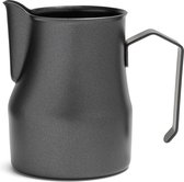 Melkkannetje Opschuim - Italiaans - Zwart, 500ml – RVS – Melkopschuimkan – Melkkan – Espressomachine - Barista Essentials
