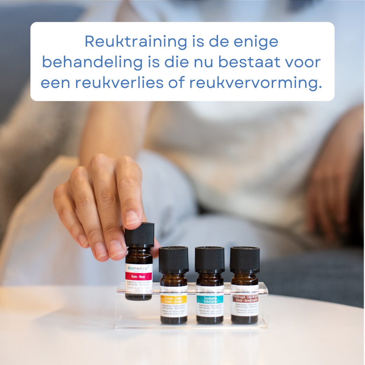 SOS Olfactorische trainingsset 2 met inhalatoren - reukrevalidatie en geurstimulatie na reukverlies - Etherische oliën: lavendel, pepermunt, mandarijn en tijm