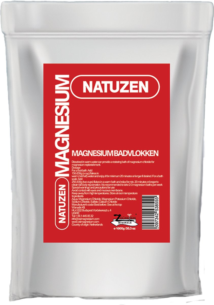 Magnesium vlokken Zechstein Inside - Zechsal magnesium - Magnesium Badmiddel Hoge Kwaliteit Magnesium 1 kg