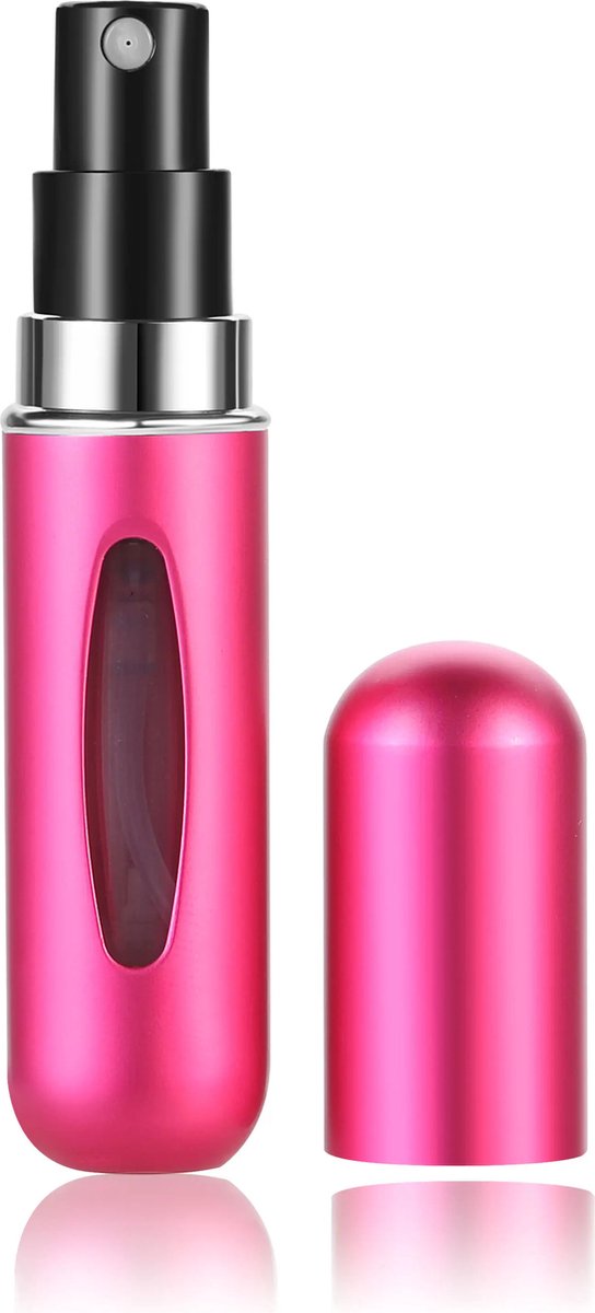 CMJ - Parfum verstuiver - Roze - 5ml - Lipstickformaat - Navulbaar - Handig voor onderweg - Luxe