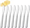 Butter Knife Set of 16, Stainless Steel Knife Set, Dinner Knife, Table Knife with Serrated Edge, Cutlery, Butter Knife, Breakfast Knife for Party, Restaurants, Cafeterias, Dishwasher Safe