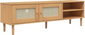 vidaXL - Tv-meubel - SENJA - 158x40x49 - cm - rattan-look - grenenhout - bruin