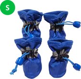 Livano Hondenschoenen Pootbeschermer - Hondenschoenen - 4 Stuks - Hondenschoentjes - Pootbescherming Hond - Waterbestendig - Blauw S