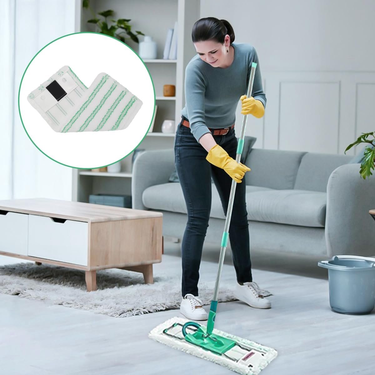  Leifheit Clean Twist M Ergo Micro Duo Floor Cover Replacement  Microfibre Cover for Flat Mop Cleaning and Absorbent, Versatile Cover for  All Types of Floors, Double Fibre Cover : Industrial 