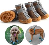 Livano Hondenschoenen Pootbeschermer - Hondenschoenen - 4 Stuks - Hondenschoentjes - Pootbescherming Hond - Waterbestendig - Geel L