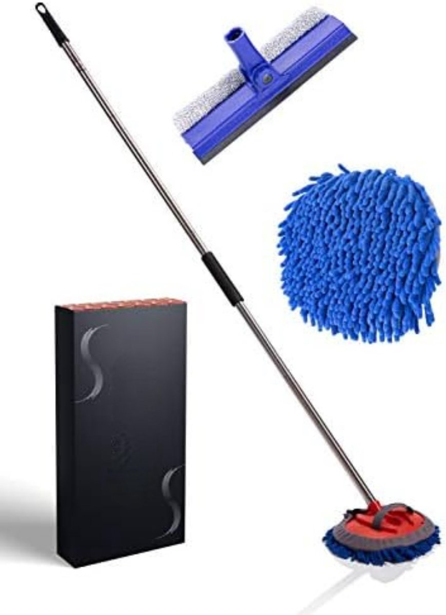 Goedkoopste Telescopische Wasborstel - Uitschuifbare Wasborstel - Waterbezem Met Uitschuifbare Steel - Waterborstel