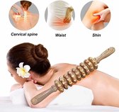 Jumada's - Houten Massageroller: 9 Wielen/Rollers voor Spier, Cellulite & Bindweefsel Massage - Multifunctioneel Apparaat