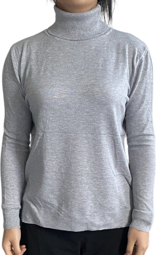 Dames coltrui fijn gebreid Onesize S-L Grijs