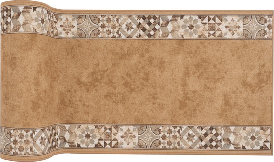 Tapiso – tapis de couloir en caoutchouc antidérapant, marron, Beige, pour couloir Oriental, salon, taille 80x500