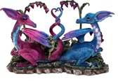 Boutique Trukado - Loving Dragons door Amy Brown - Drakenbeeldje - zeer bijzonderd, gedetailleerd en mooi! - (bxhx) 23,5cm x 13,5cm