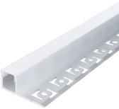Inbouw aluminium profiel 2m Plafond voor LED-strip - Kunststof - Zilver - SILUMEN