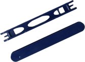 2x Tuigen - winder - plank - rekje - dobber 10cm - blauw