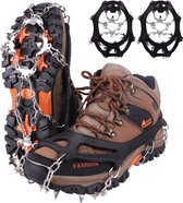 Stijgijzers, ijsspikes, schoenklauwen met 19 roestvrijstalen tanden/spikes, voor klimmen/alpinisme/trekking/grote hoogten/winter/buiten