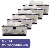ABENA Vouwhanddoeken in Meeneemverpakking - 5 binnenverpakkingen met 144 vel per verpakking - Sterk, Absorberend en Zacht - Vel-Voor-Vel Uitgifte voor Extra Hygiëne - EU-Ecolabel