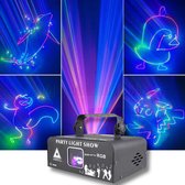 Professionele Full Color Animatie Laser - Discolamp - Feestverlichting - Party lamp- Lasers - lichteffect - discolicht - geluidgestuurd - rgb - strobe