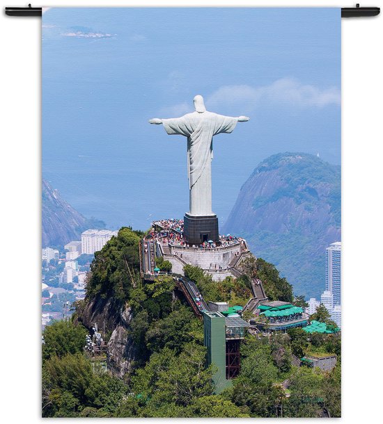 Christus De Verlosser, Rio De Janeiro, Brazilië EPS 10 Redactionele