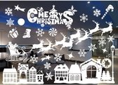 Kerst Raamstickers Set - Kerst stickers - Raamfolie - Raamstickers kerst - Kerstversiering - Kerststickers - Kerstraamstickers - Raamdecoratie kerst - Feestdagen - sneeuwvlokken - 66 cm