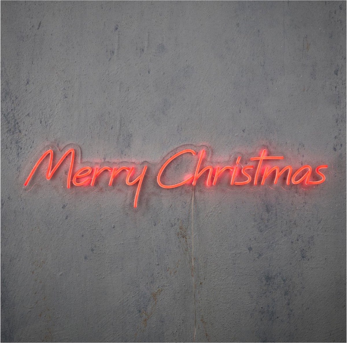 Luca Lighting Kerstversiering Merry Christmas - 20x94x1 cm - Polystyreen - Rood