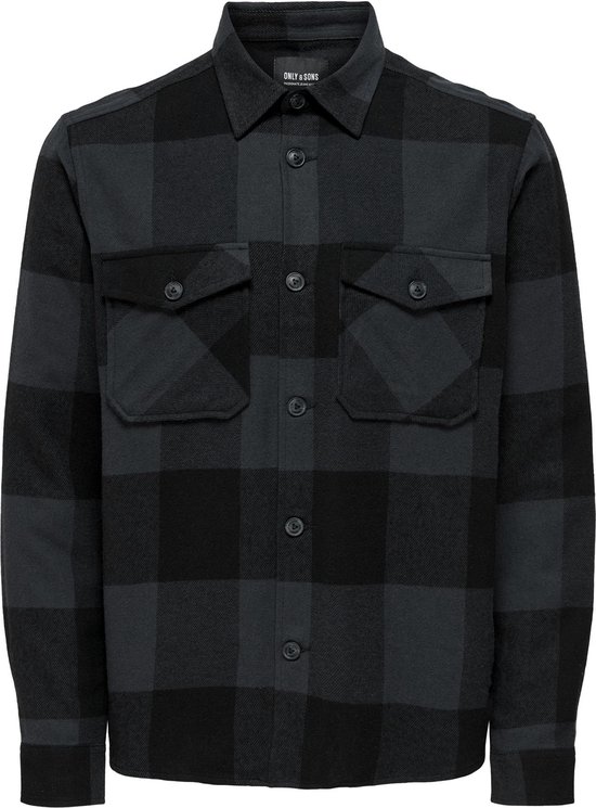ONLY & SONS ONSMILO LS CHECK OVERSHIRT NOOS Chemise Homme - Taille XL
