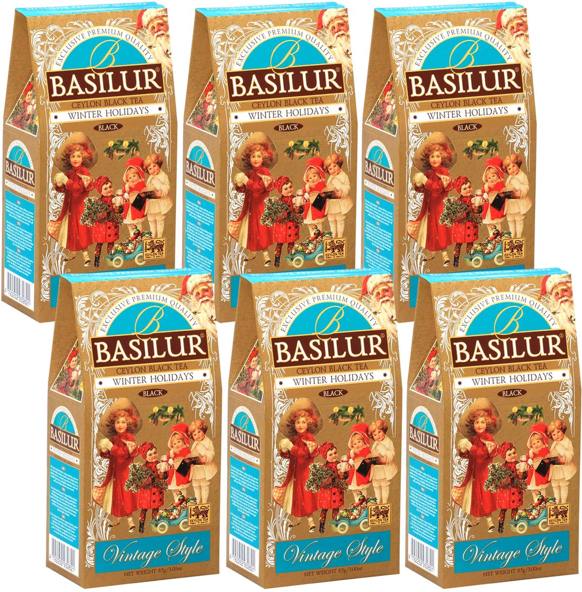 BASILUR Winterfeestdagen - Zwarte losse thee met kers, sinaasappelschil en oranjebloesem, Kerstthee 85g