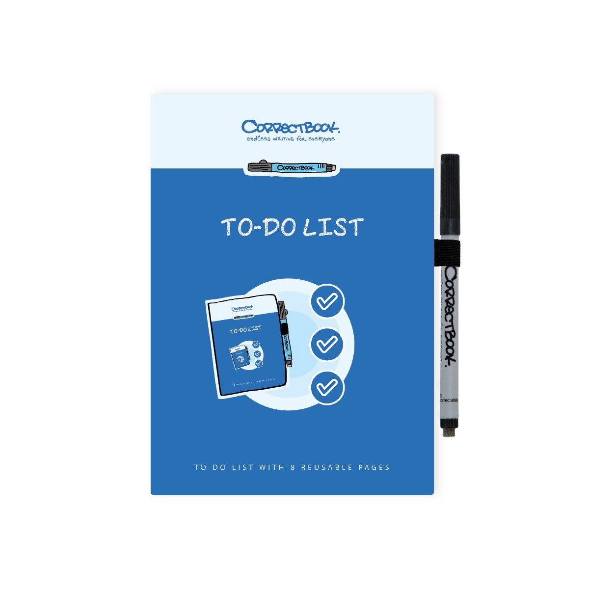 Correctbook Scratch to-do list - Uitwisbaar / Whiteboard Notitieboek - Correctbook