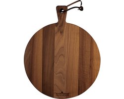 Bowls and Dishes Pure Walnut Wood | Duurzaam | Borrelplank | Tapasplank | Serveerplank rond | Pizzaplank Ø 30 x 1,8 cm | walnoot hout | cadeautip!
