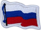 Russische Rusland Strijk Embleem Patch 8 cm / 5.5 cm / Wit Blauw Rood
