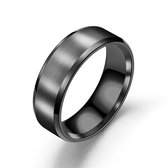 Plux Fashion Classic Ring - Zwart - maat 60 - 1,9cm - Stainless Steel - Heren - Sieraden - Zwart Ringen - Classic Ring - Sieraden Cadeau - Luxe Style - Duurzame Kwaliteit - Kerst - Black Friday