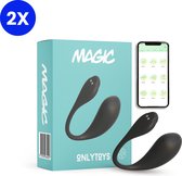 Magic™ - Vibrerend Tril Ei met App - Vibrator met Afstandsbediening - Sex toys Vibrators voor Koppels en Vrouwen - 3.0 Clitoris Stimulator - GEEN ABONNEMENT - Premium Zwart