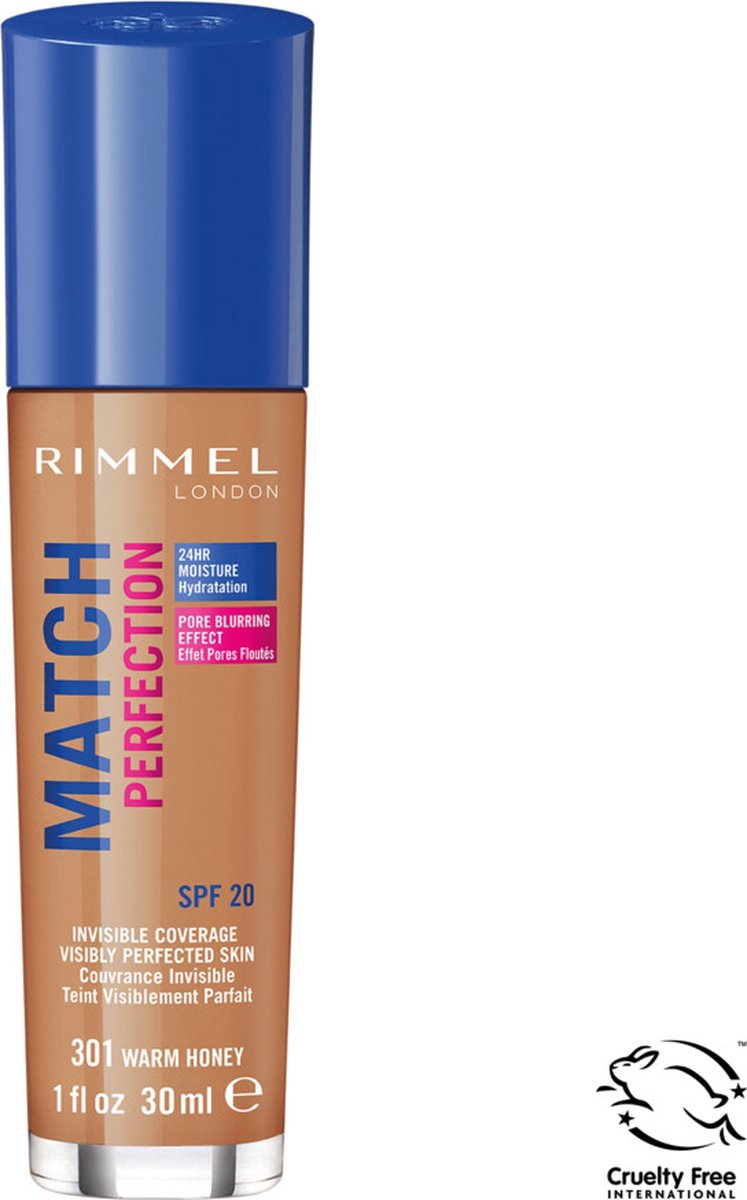 Rimmel London Match Perfection Foundation 301 Warm Honey
