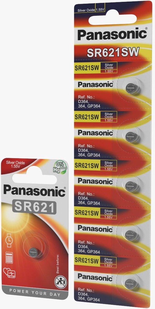 Panasonic Batterijen AG1/SR621SW/364
