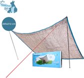 CoolPets Shade Mate – 283 x 212 cm - Schaduwdoek – Weerkaatst UV-straling – Laat wind door - Werkt verkoelend - Makkelijk schoon te maken – Voor uw huisdieren